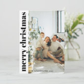 Carte moderne minimaliste Joyeux Noël (Debout devant)