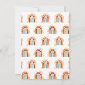 Carte Moderne minimaliste renard boisé premier anniversa (Dos)