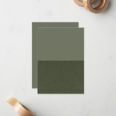 Carte moderne Moss Green Flat Note Modèle - Person (Devant/Arrière en situation)