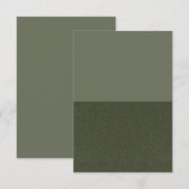 Carte moderne Moss Green Flat Note Modèle - Person (Devant / Derrière)