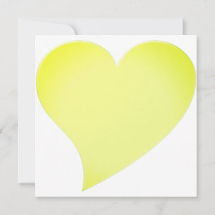 Carte moderne néon clair citron vert grand coeur m