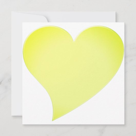 Carte moderne néon clair citron vert grand coeur m (Devant)