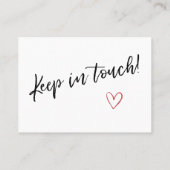 Carte moderne "Nous avons bougé" avec Coeur d'Aqua (Dos)