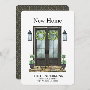 Carte Moderne Nouvelle maison aquarelle Moteur Faire-par