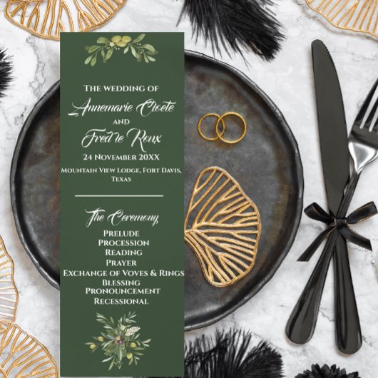 Carte moderne Olive Green Flat