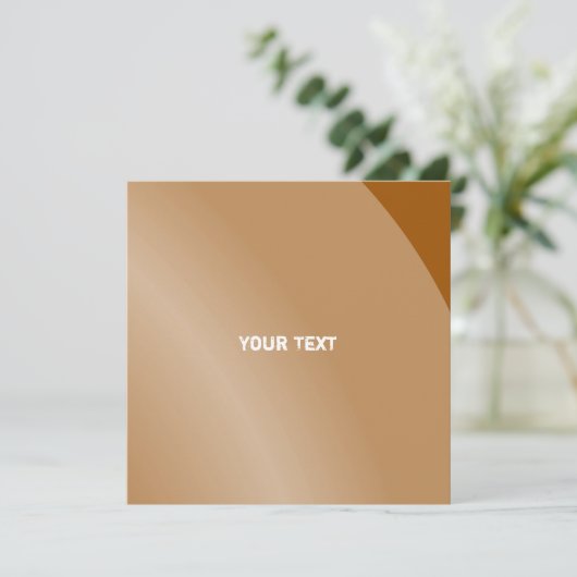 Carte Moderne Orange Monochrome Moderne Ombré Qr Code (Debout devant)