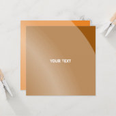 Carte Moderne Orange Monochrome Moderne Ombré Qr Code (Devant/Arrière en situation)