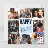 Carte Moderne Pastel Blue Friends Photo Collage Annivers (Devant)