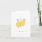 Carte Moderne Pastel Citrus Lemons (Devant)
