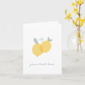 Carte Moderne Pastel Citrus Lemons (Fleur jaune)