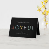 Carte moderne pastel joyeuse entreprise vacances d'affai (Fleur jaune)