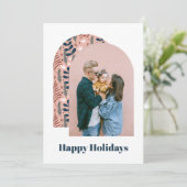 Carte moderne personnalisée avec une photo de feui (Debout devant)