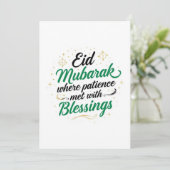 Carte moderne personnalisée Eid mubarak (Debout devant)