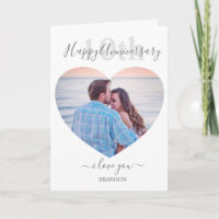 Moderne | Photo du coeur | Anniversaire de toute a