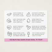 Carte moderne Pink Lip Filler Instructions de soin (Dos)