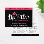 Carte moderne Pink Lip Filler Instructions de soin (Bureau)