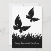 Carte Moderne Printemps Renouveau Certificat cadeau d'af (Devant)