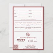 Carte Moderne QR Code Services Note Juin Certificat Cade (Dos)