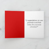 Carte Moderne Red & White Nurse Graduation Félicitations (Intérieur)