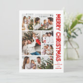 Carte moderne Retro Joyeux Noël (Debout devant)