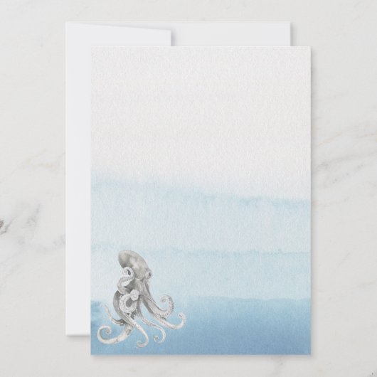 Carte moderne Rustic Ocean Word Bébé (Dos)