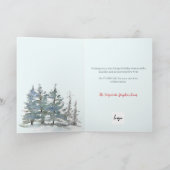 Carte Moderne rustique Happy Holidays corporatif LOGO (Intérieur)