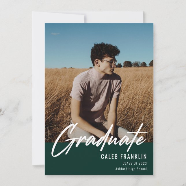 Carte Moderne Script Classe supérieure de la photo Gradu (Devant)