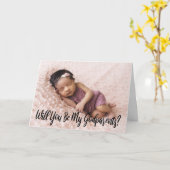 Carte Moderne Serez-Vous Mes Parents Photo (Fleur jaune)