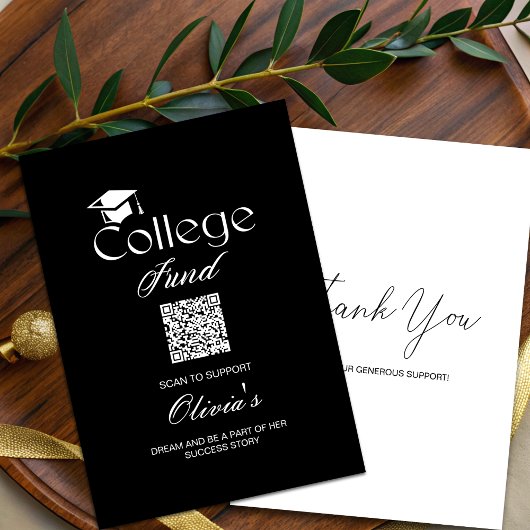 Carte Moderne Simple Avec Code QR Pour College Fun