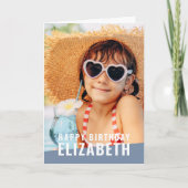 Carte Moderne Simple Chic Photo personnalisée Accueil An (Devant)