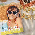 Carte Moderne Simple Chic Photo personnalisée Accueil An<br><div class="desc">Le design est moderne et simple. Ajoutez une photo personnalisée du célébrant d'anniversaire et ajoutez son nom,  ajoutez un message personnalisé</div>