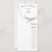 Carte Moderne Simple Chic Sage Green Gold Wedding Progra (Devant)