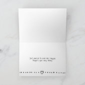Carte Moderne Simple Cœur Je T'Aime (Intérieur)