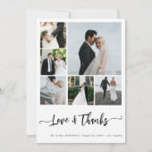 Carte Moderne simple collage photo amour merci mariage (Devant)