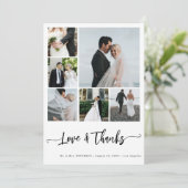 Carte Moderne simple collage photo amour merci mariage (Debout devant)