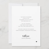 Carte Moderne simple collage photo amour merci mariage (Dos)