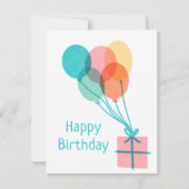 Carte moderne simple colorée heureuse d'anniversai (Devant)