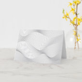 Carte Moderne, simple, cool, abstrait motif d'onde de mo (Fleur jaune)