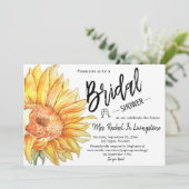 Carte moderne simple Fête des mariées de tournesol (Debout devant)