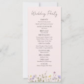 Carte moderne simple Fleur sauvage Floral Mariage  (Dos)