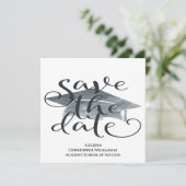 Carte Moderne Simple Graduation Économisez La Date (Debout devant)