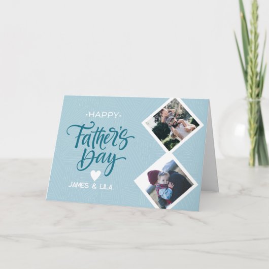 Carte moderne simple Happy Fête des pères personna (Devant)