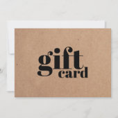 Carte Moderne Simple Imprimé Kraft Beauté (Devant)