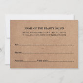 Carte Moderne Simple Imprimé Kraft Beauté (Dos)