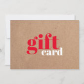 Carte Moderne Simple Kraft Rouge Blanc Beauté (Devant)