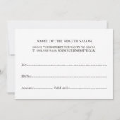 Carte Moderne Simple Kraft Rouge Blanc Beauté (Dos)