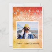 Carte Moderne Simple Mini Métal Rouge Orange (Devant)