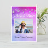 Carte Moderne Simple Mini Métallique rose et violet (Debout devant)