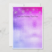 Carte Moderne Simple Mini Métallique rose et violet (Dos)