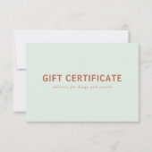 Carte Moderne, simple, professionnel, salon, vert clair (Devant)